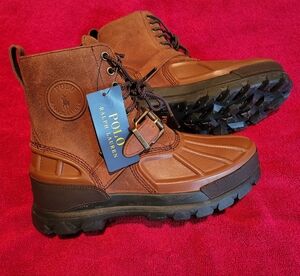 Men's Polo Ralph Lauren Oslo High Waterproof Boots Brown Leather